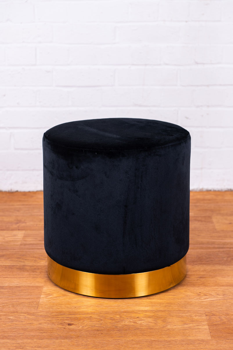 Pouffe - Black and Gold