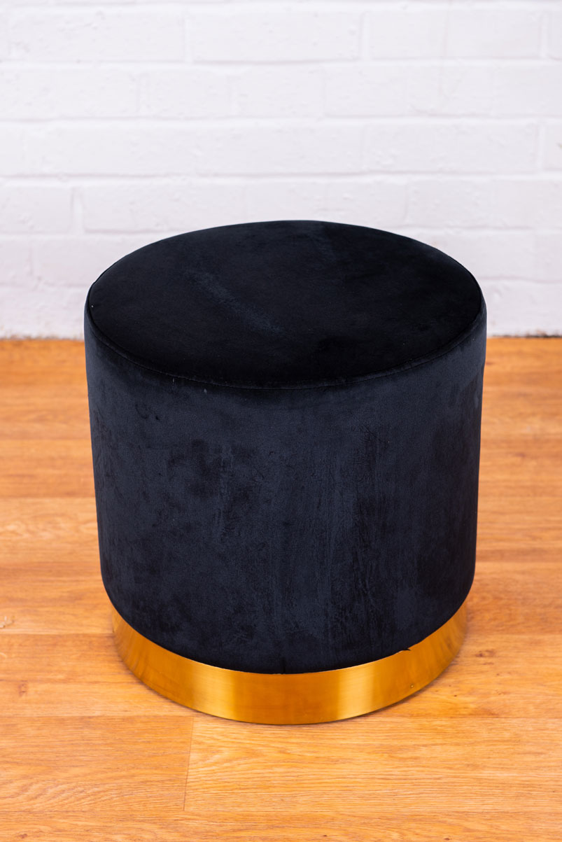 Pouffe - Black and Gold - Image 2